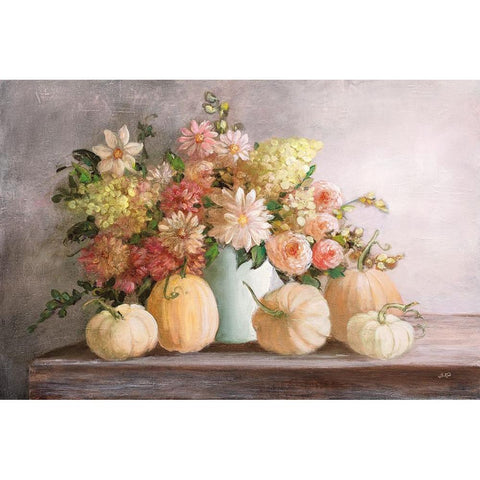 Harvest Bouquet White Modern Wood Framed Art Print by Purinton, Julia