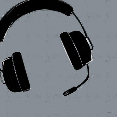 Gaming I Black Modern Wood Framed Art Print with Double Matting by York, Leah