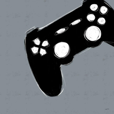 Gaming III White Modern Wood Framed Art Print by York, Leah