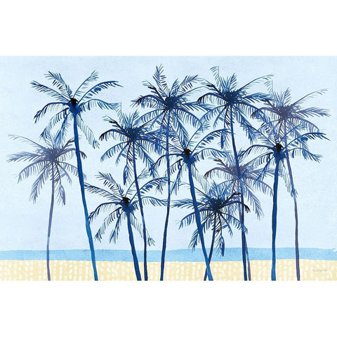 Laguna Palms I Black Modern Wood Framed Art Print by Charro, Mercedes Lopez
