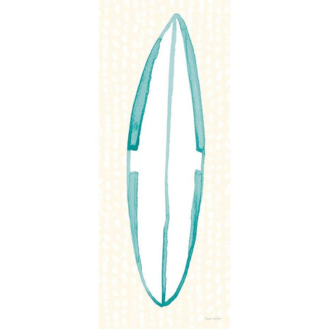 Laguna Surfboards IV White Modern Wood Framed Art Print by Charro, Mercedes Lopez