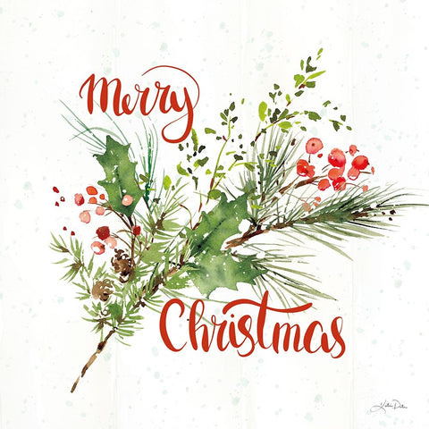 Celebrate the Season IV Black Ornate Wood Framed Art Print with Double Matting by Pete, Katrina