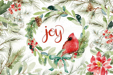 Celebrate the Season V Black Ornate Wood Framed Art Print with Double Matting by Pete, Katrina