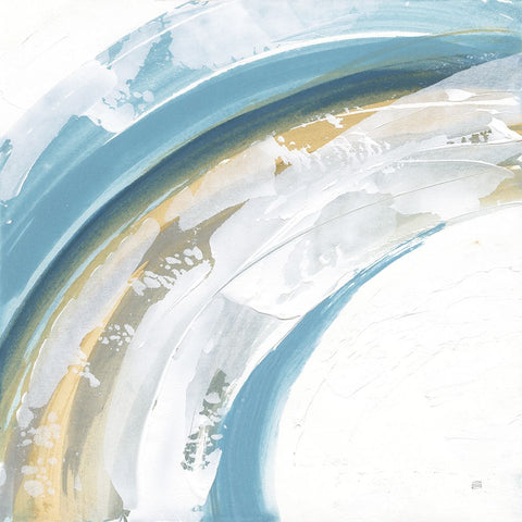 Cyclical I White Modern Wood Framed Art Print with Double Matting by Paschke, Chris