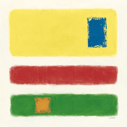 Isole Bright Primary Black Modern Wood Framed Art Print by Schick, Mike