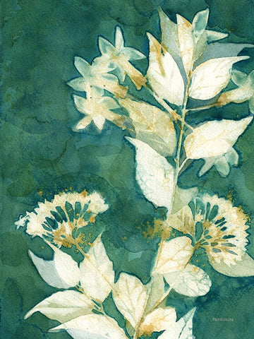 Shower of Gold I Light Black Modern Wood Framed Art Print by Ferguson, Kathy