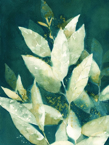 Shower of Gold II Light Black Modern Wood Framed Art Print by Ferguson, Kathy