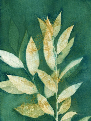 Shower of Gold III Light Black Ornate Wood Framed Art Print with Double Matting by Ferguson, Kathy