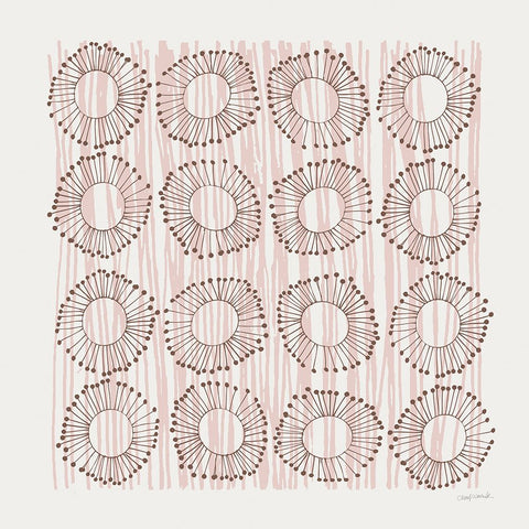 Main Street Twirled Blush White Modern Wood Framed Art Print with Double Matting by Warrick, Cheryl