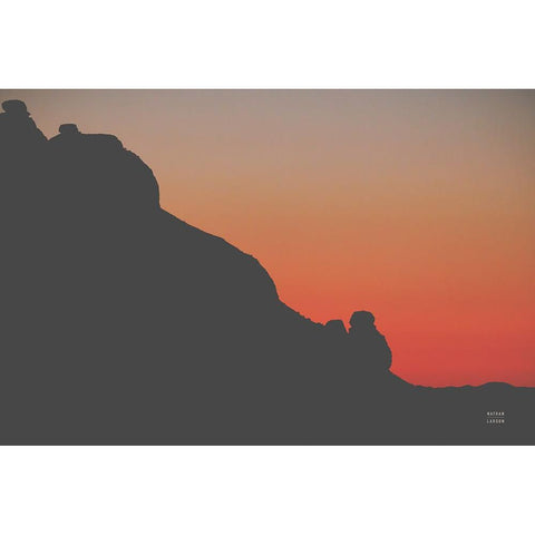 Make Me Your Sunset I Black Modern Wood Framed Art Print by Larson, Nathan