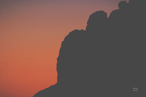 Make Me Your Sunset III White Modern Wood Framed Art Print with Double Matting by Larson, Nathan