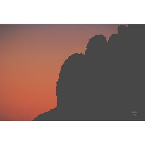 Make Me Your Sunset III Black Modern Wood Framed Art Print by Larson, Nathan