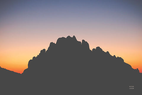 Make Me Your Sunset IV White Modern Wood Framed Art Print with Double Matting by Larson, Nathan