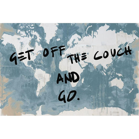 Get Off the Couch World Black Modern Wood Framed Art Print with Double Matting by Youngstrom, Kent