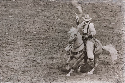 Rodeo I Sepia White Modern Wood Framed Art Print with Double Matting by Larson, Nathan