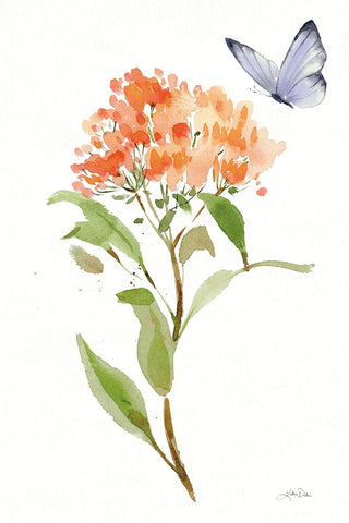 Wild for Wildflowers II White Modern Wood Framed Art Print with Double Matting by Pete, Katrina