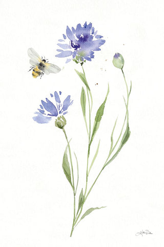 Wild for Wildflowers III White Modern Wood Framed Art Print with Double Matting by Pete, Katrina