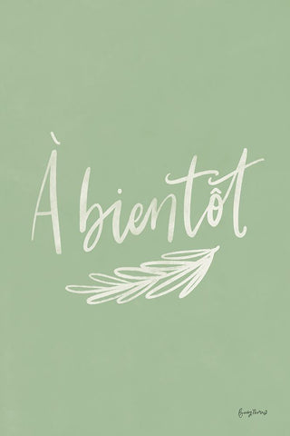 French Phrases IV White Modern Wood Framed Art Print with Double Matting by Thorns, Becky