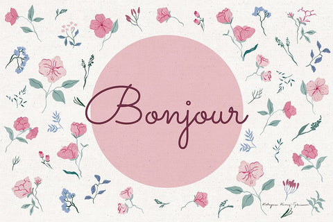 French Garden I Black Ornate Wood Framed Art Print with Double Matting by Kucwaj-Tybur, Kasia