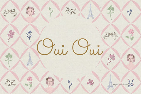 French Garden IV Black Ornate Wood Framed Art Print with Double Matting by Kucwaj-Tybur, Kasia