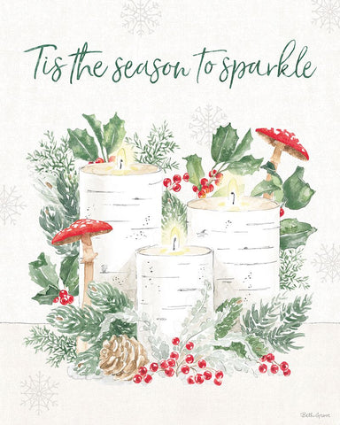 Christmas Charm V Black Modern Wood Framed Art Print by Grove, Beth