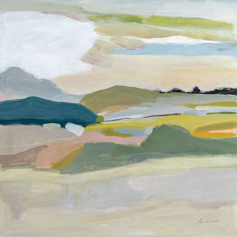 Foraging in the Spring White Modern Wood Framed Art Print with Double Matting by Munger, Pamela