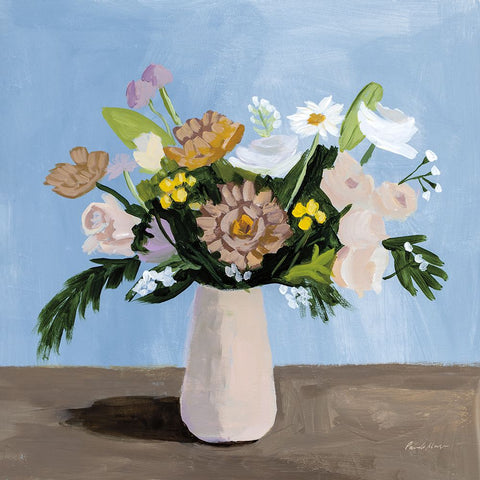 Pinks with Whites Black Modern Wood Framed Art Print by Munger, Pamela