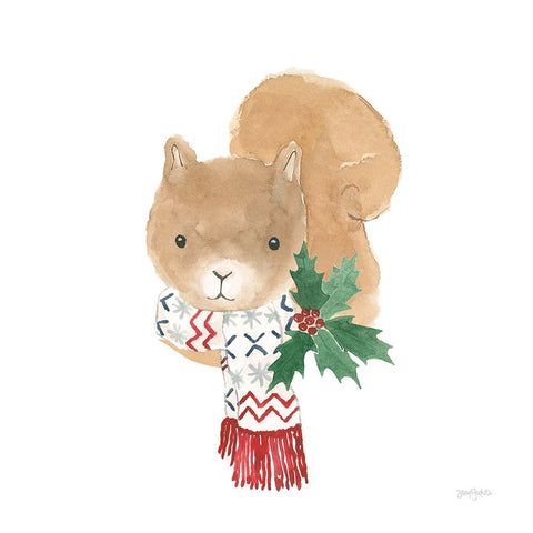 Critter Greetings VI White Modern Wood Framed Art Print with Double Matting by Jackson, Jenaya