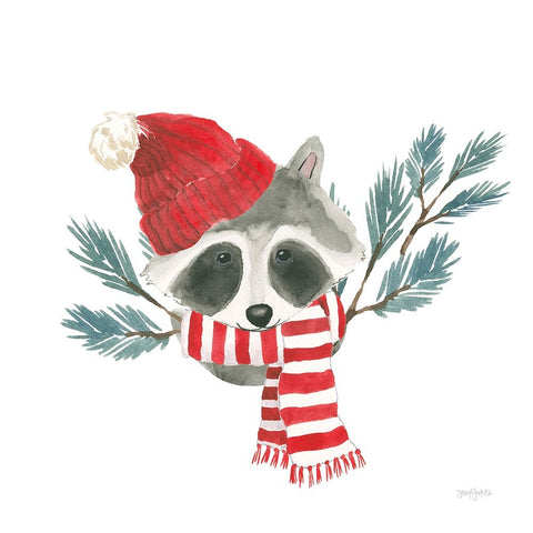 Critter Greetings VII White Modern Wood Framed Art Print with Double Matting by Jackson, Jenaya