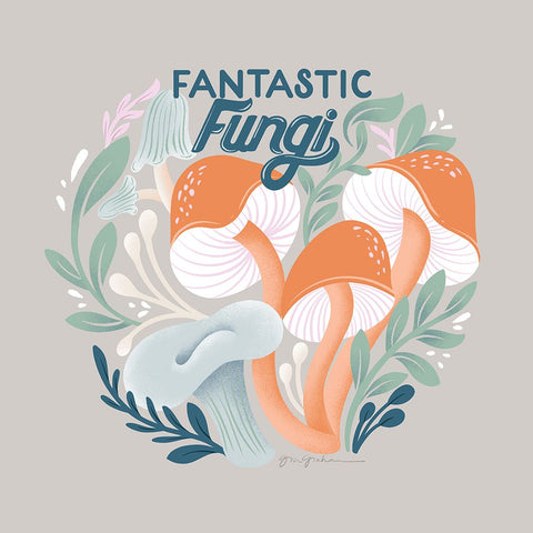 Fantastic Fungi III White Modern Wood Framed Art Print with Double Matting by Graham, Gia