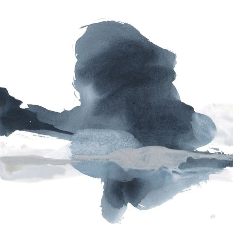 Abstracted Coastal IV Black Modern Wood Framed Art Print by Paschke, Chris