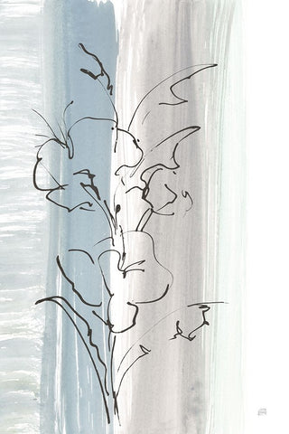 Laidback Flowers II Black Ornate Wood Framed Art Print with Double Matting by Paschke, Chris