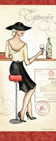 Wine Event I White Modern Wood Framed Art Print with Double Matting by Laliberte, Andrea