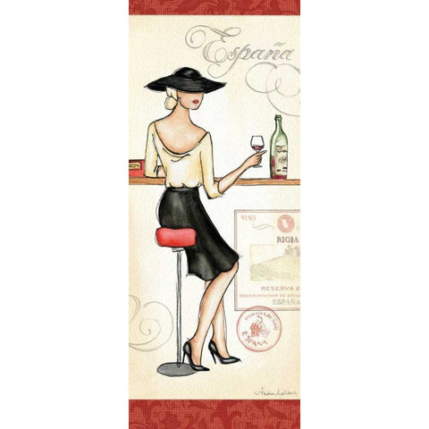 Wine Event I Black Modern Wood Framed Art Print by Laliberte, Andrea