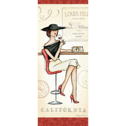 Wine Event II Black Modern Wood Framed Art Print with Double Matting by Laliberte, Andrea