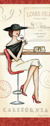 Wine Event II White Modern Wood Framed Art Print with Double Matting by Laliberte, Andrea