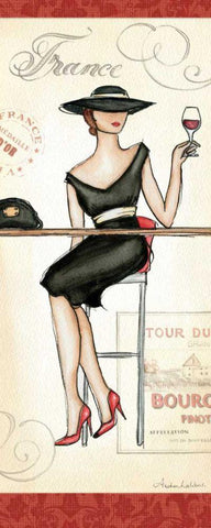 Wine Event III Black Ornate Wood Framed Art Print with Double Matting by Laliberte, Andrea