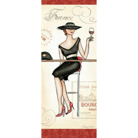 Wine Event III Black Modern Wood Framed Art Print with Double Matting by Laliberte, Andrea