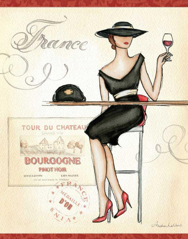 Wine Event III White Modern Wood Framed Art Print with Double Matting by Laliberte, Andrea