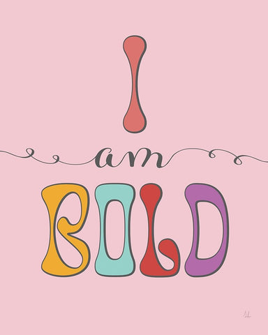 I Am Bold Black Modern Wood Framed Art Print by Adams, Sarah