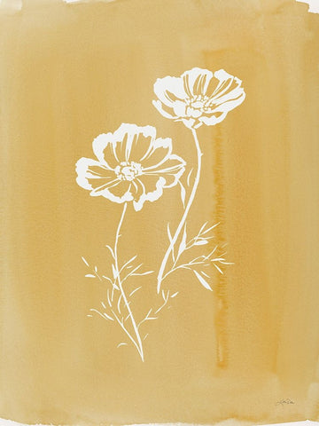 Cottage Wildflowers I White Modern Wood Framed Art Print with Double Matting by Pete, Katrina