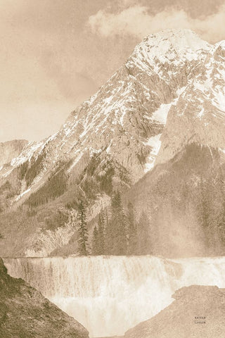 Remember the Mountain White Modern Wood Framed Art Print with Double Matting by Larson, Nathan