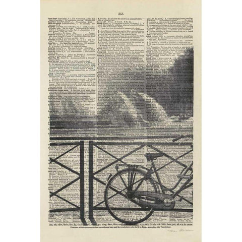 La Bicyclette I Crop Gold Ornate Wood Framed Art Print with Double Matting by Olivier, Marc