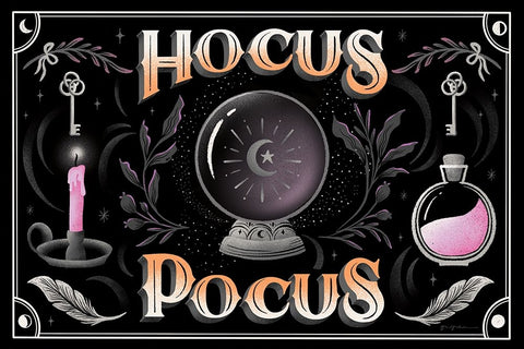 Hocus Pocus I White Modern Wood Framed Art Print with Double Matting by Graham, Gia