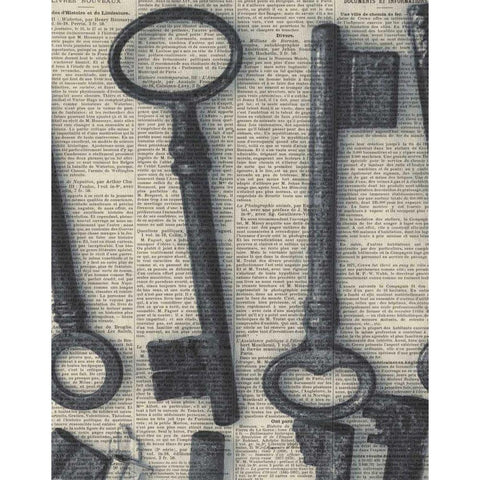 Parisian Keys I - Crop Gold Ornate Wood Framed Art Print with Double Matting by Olivier, Marc