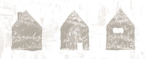 Home Sweet Home I Black Ornate Wood Framed Art Print with Double Matting by Adams, Sarah