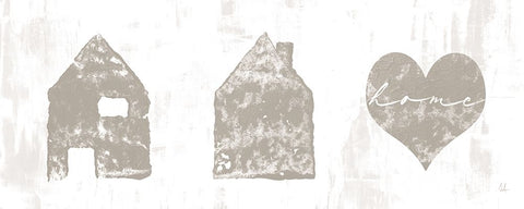 Home Sweet Home II Black Ornate Wood Framed Art Print with Double Matting by Adams, Sarah