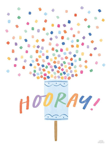 Birthday Wishes V White Modern Wood Framed Art Print with Double Matting by Marshall, Laura