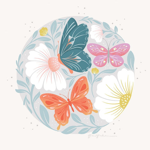 Winged Wonders II Black Ornate Wood Framed Art Print with Double Matting by Graham, Gia