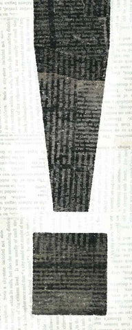 Punctuated Black I White Modern Wood Framed Art Print with Double Matting by Mullan, Michael